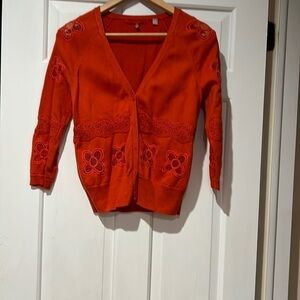 Knitted & Knotted Cardigan with Crochet ant cut out details.